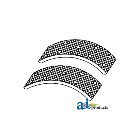 A & I Products Brake Shoe Linings w/ Rivets 7" x3" x3" A-70276950